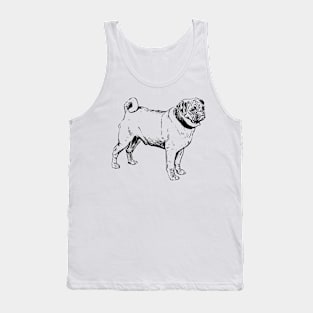 pug drawing Tank Top